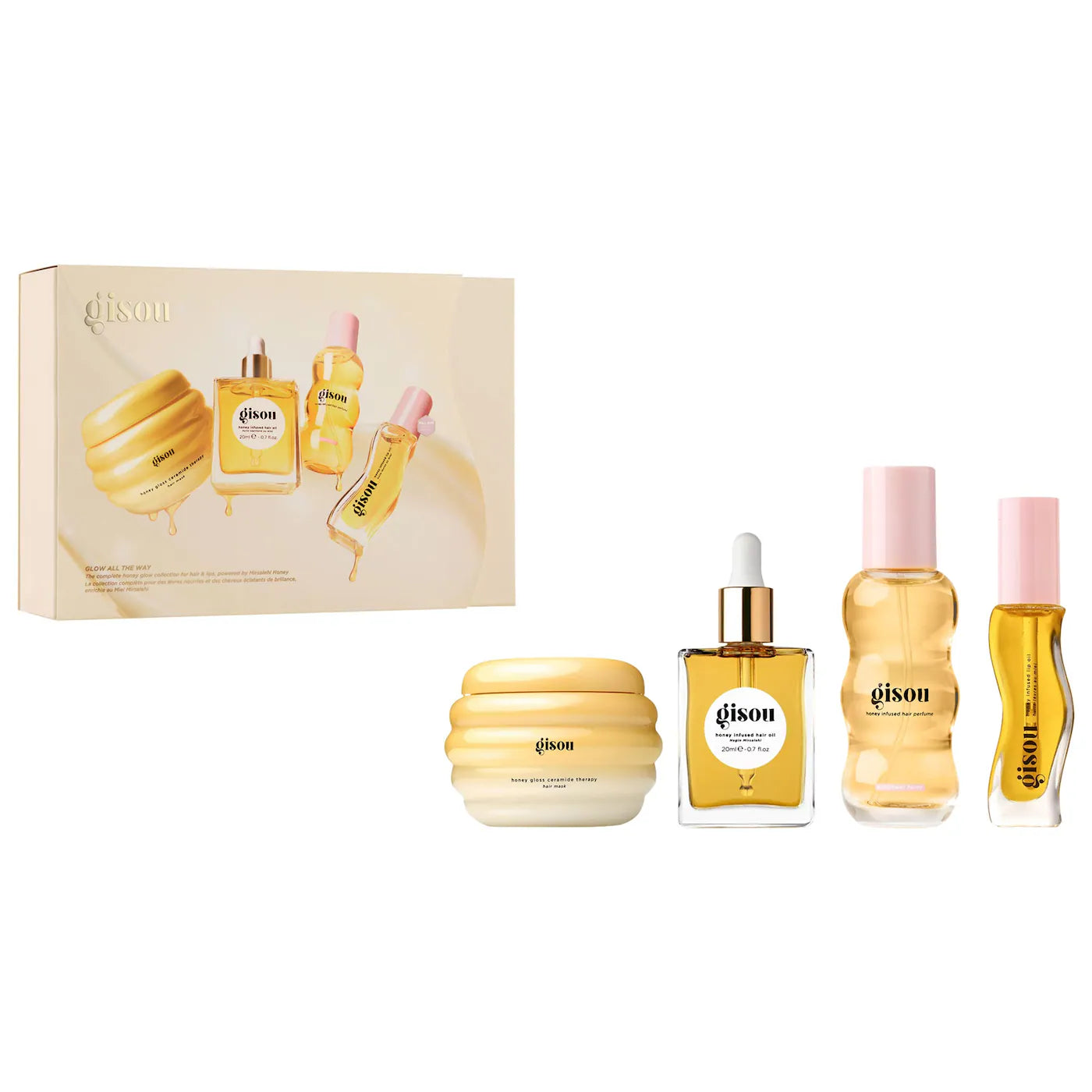 Glow All The Way Hair and Lip Gift Set - Gisou PREVENTA.