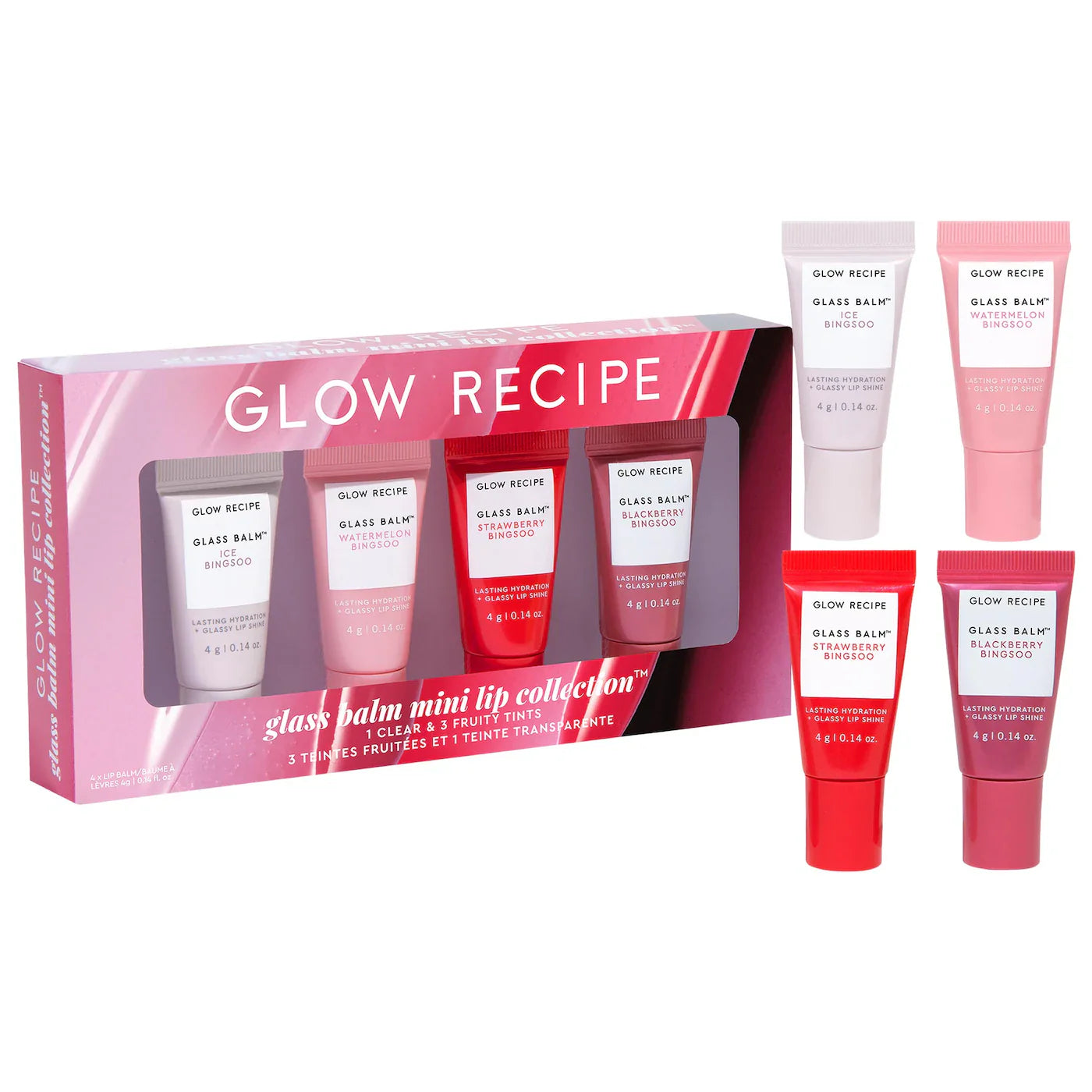 Mini Glass Balm Lip Collection Gift Set - Glow Recipe. PREVENTA.
