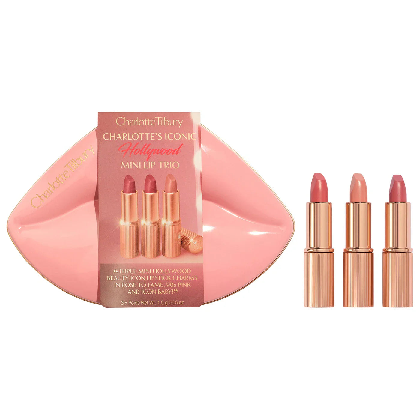 Mini Iconic Hollywood Lipstick Trio Gift Set - Charlotte Tilbury PREVENTA.