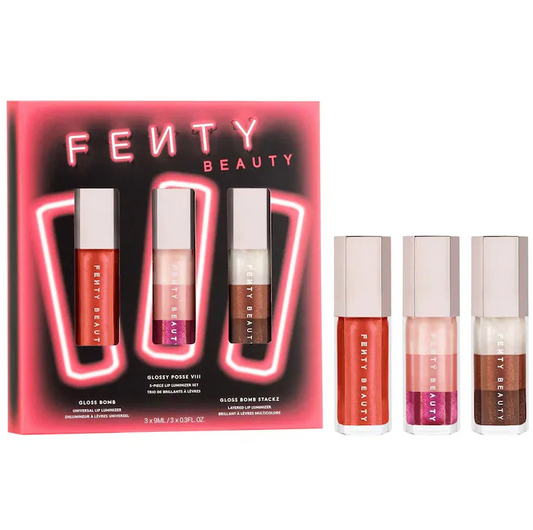 Glossy Posse VIII 3-Piece Lip Luminizer Set - Fenty Beauty by Rihanna. PREVENTA