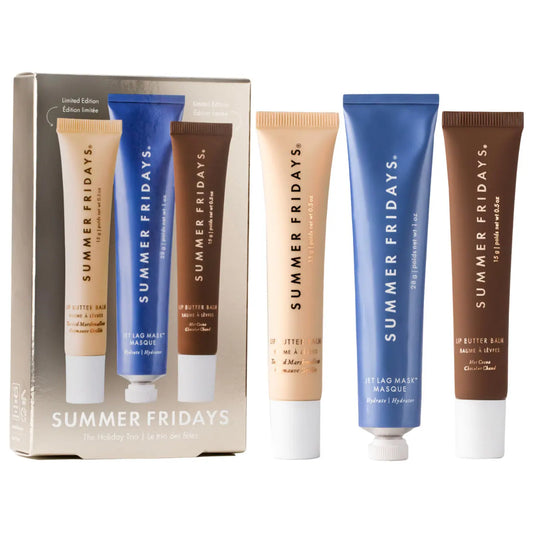 The Holiday Trio Set with Lip Butter Balm in Hot Cocoa & Toasted Marshmallow - Summer Fridays PREVENTA .