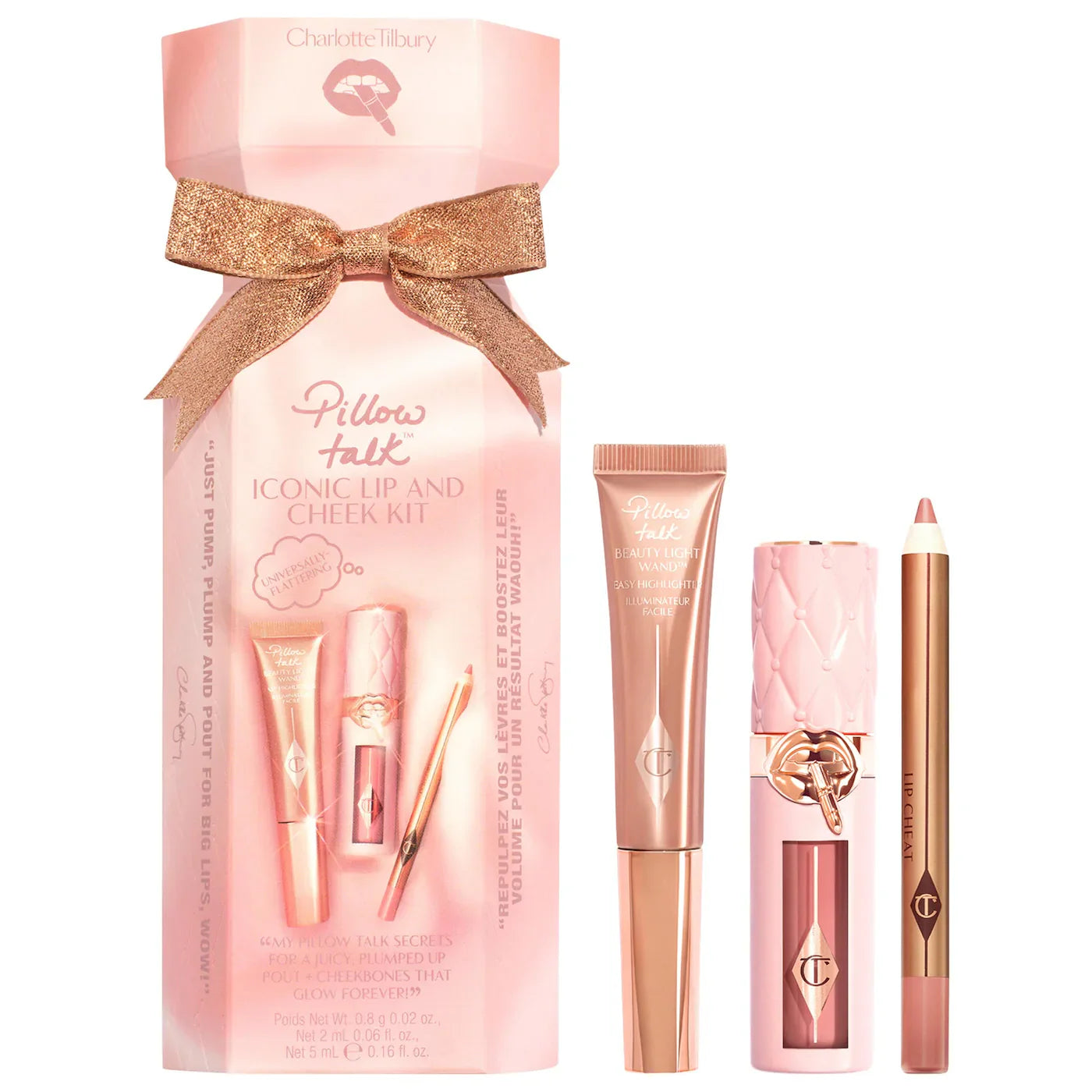 Lip and Cheek Trio Makeup Gift Set/ Pillow Talk - Nude Pink- Charlotte Tilbury. PREVENTA.